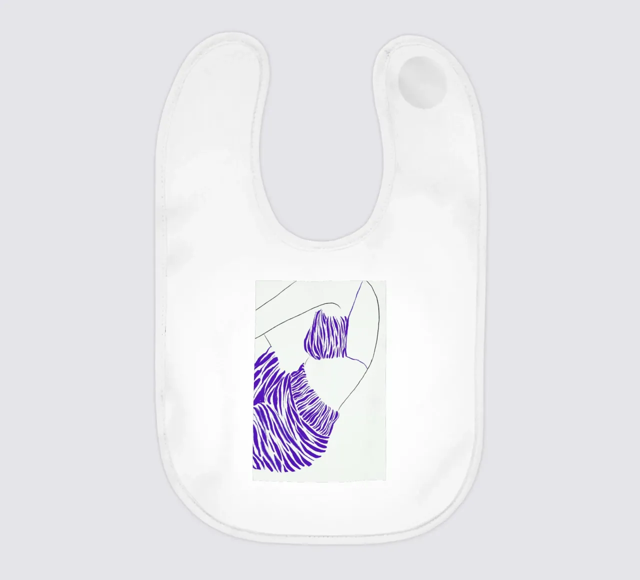 Waves in Silk baby bib by Graphite