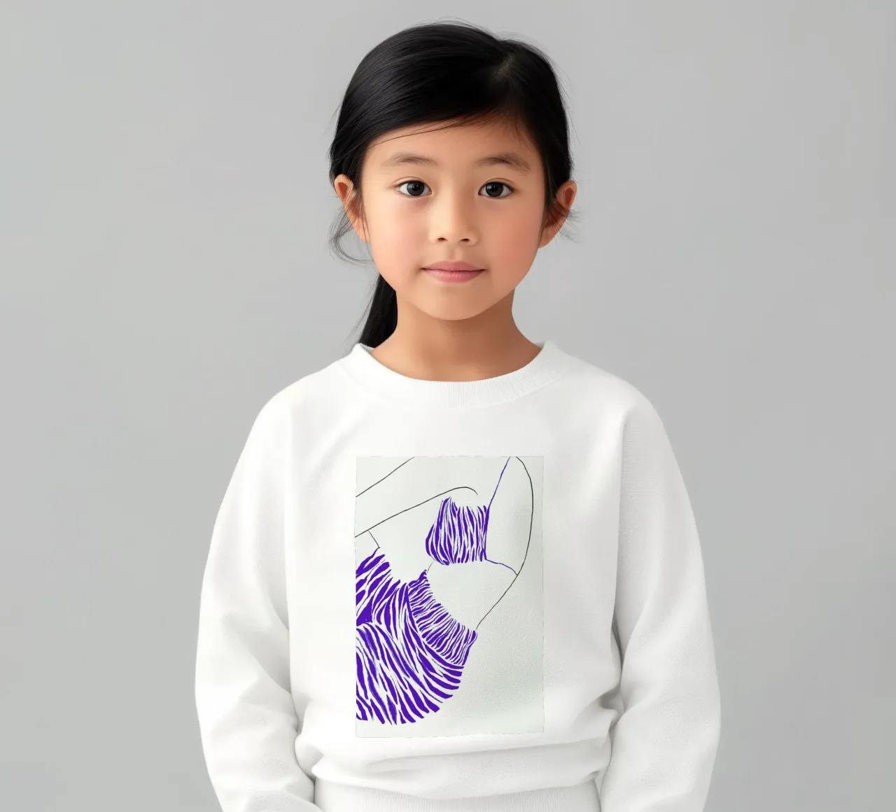 Waves in Silk kids sweatshirt by Graphite