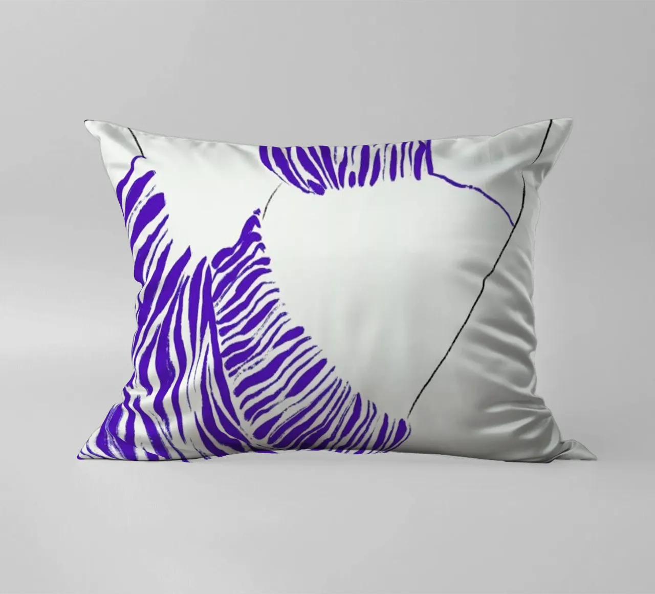 Waves in Silk decorative cushion by Graphite