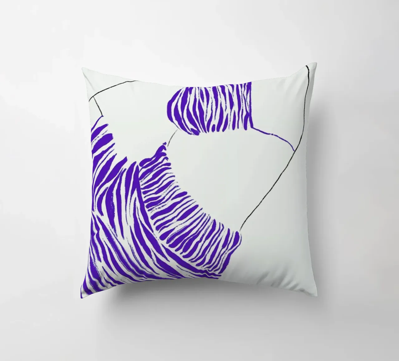 Waves in Silk decorative cushion by Graphite