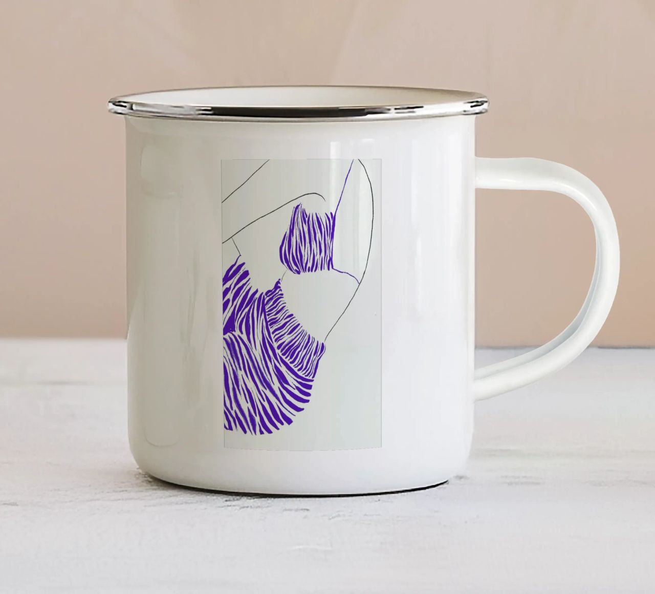 Waves in Silk tazza in smalto da Graphite