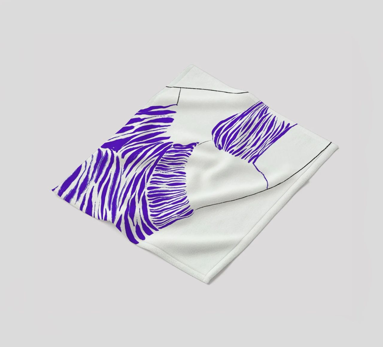 Waves in Silk coperta in pile da Graphite