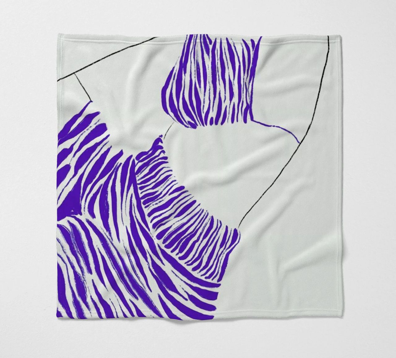 Waves in Silk coperta in pile da Graphite