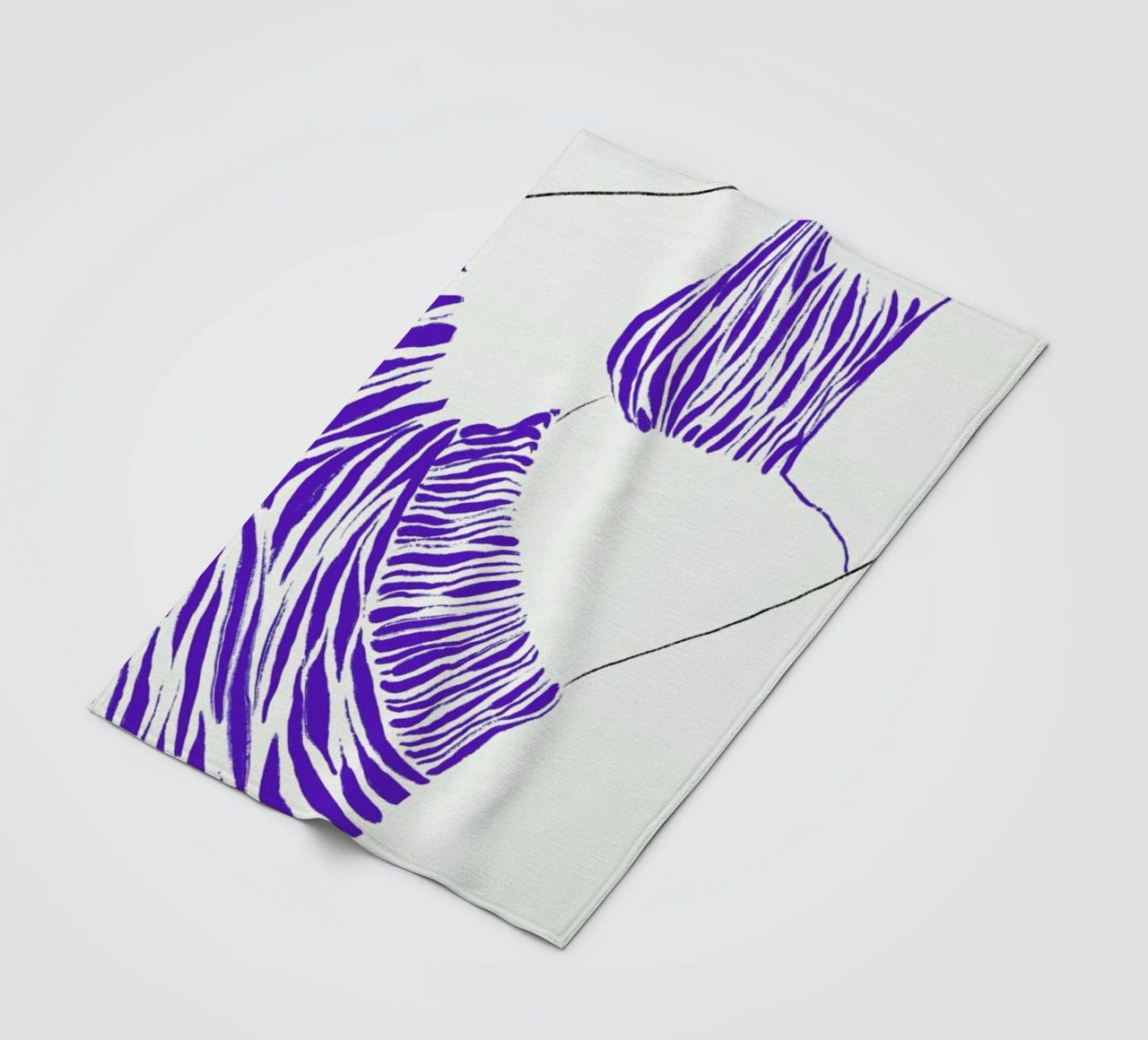 Waves in Silk coperta in pile da Graphite