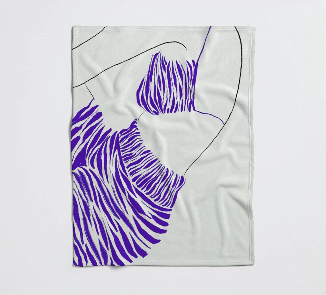 Waves in Silk coperta in pile da Graphite