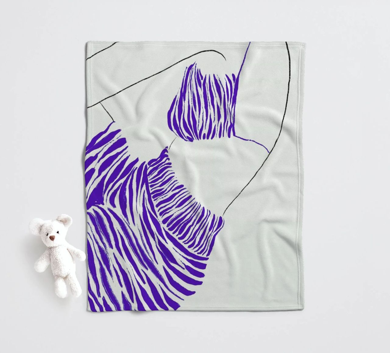 Waves in Silk coperta in pile da Graphite