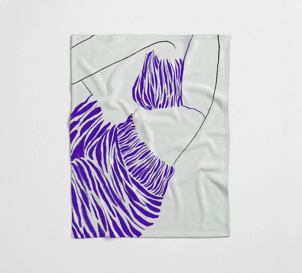 Waves in Silk coperta in pile da Graphite