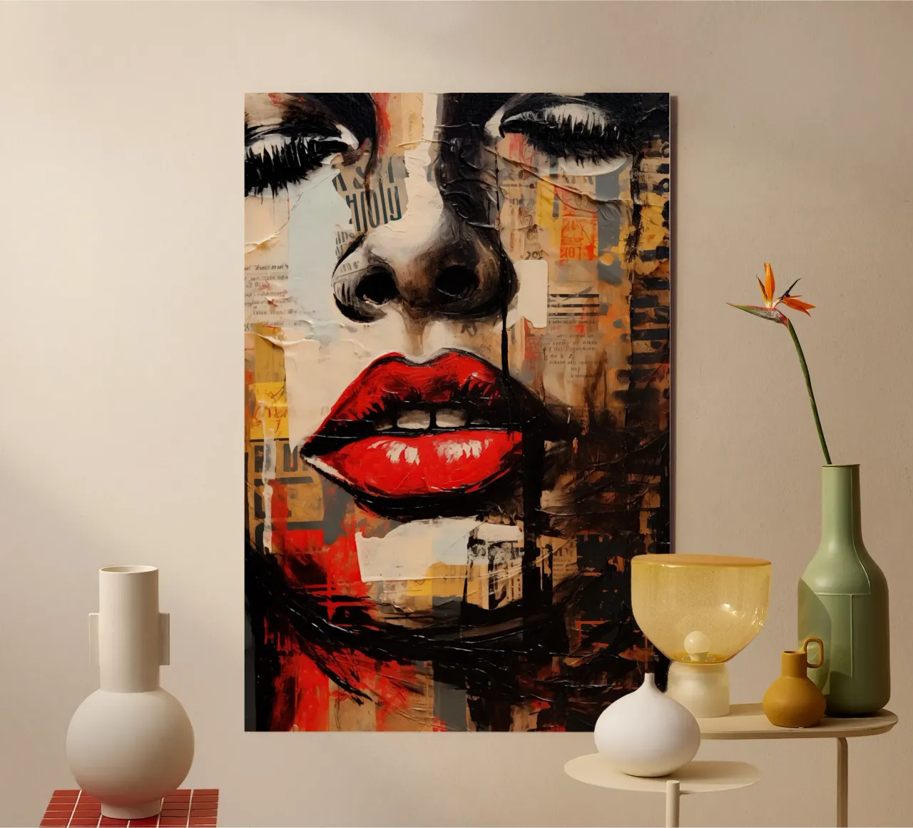Abstract female face forex plate by Imagine