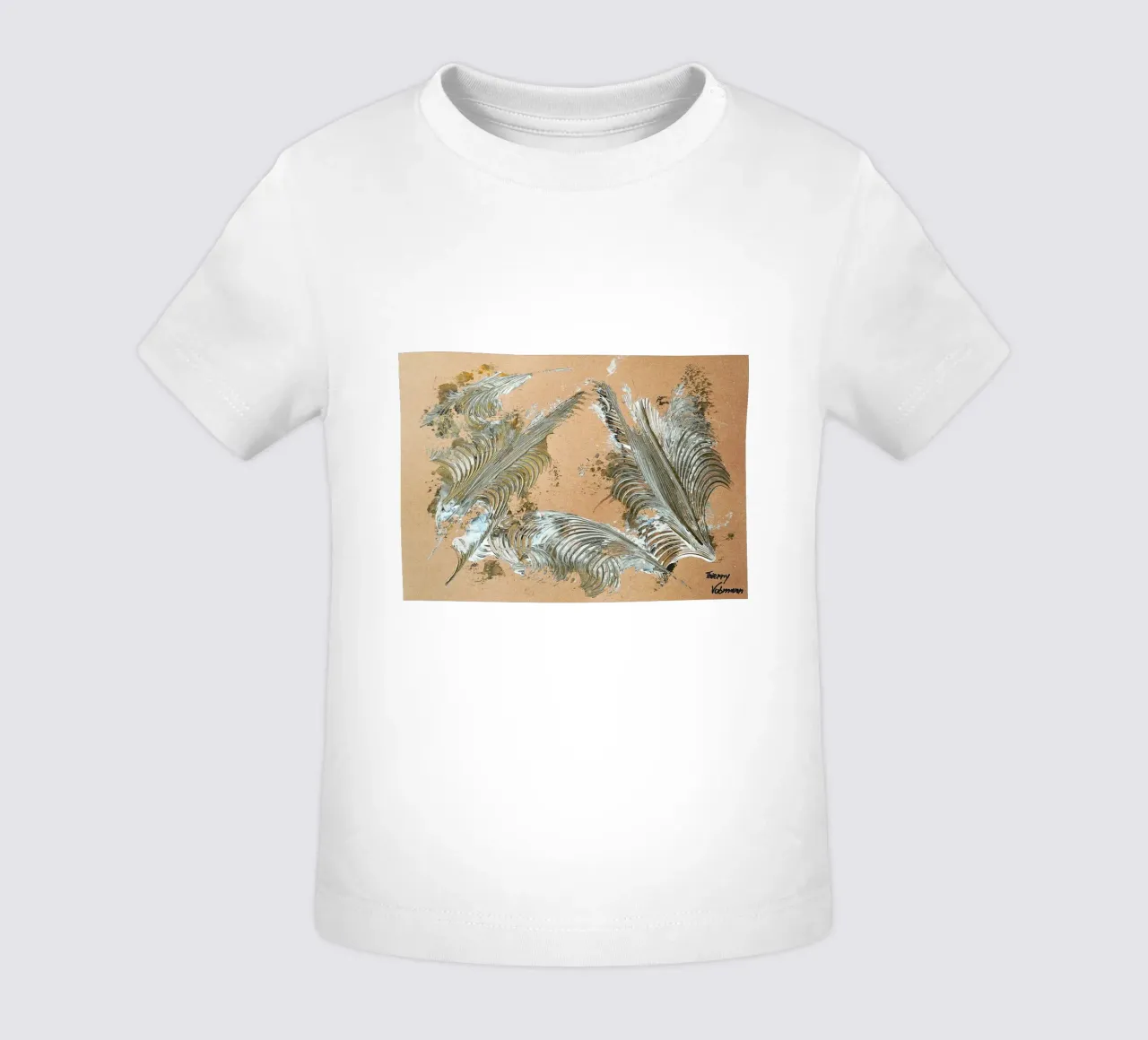 MESSAGE FROM THE HEART 33 baby t-shirt by Thierry Vobmann Abstract painting