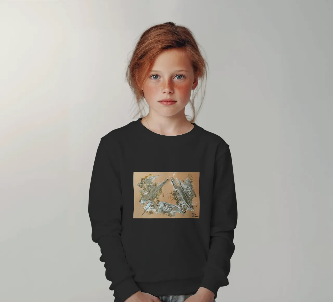 MESSAGE FROM THE HEART 33 felpa bambino da Thierry Vobmann Abstract painting