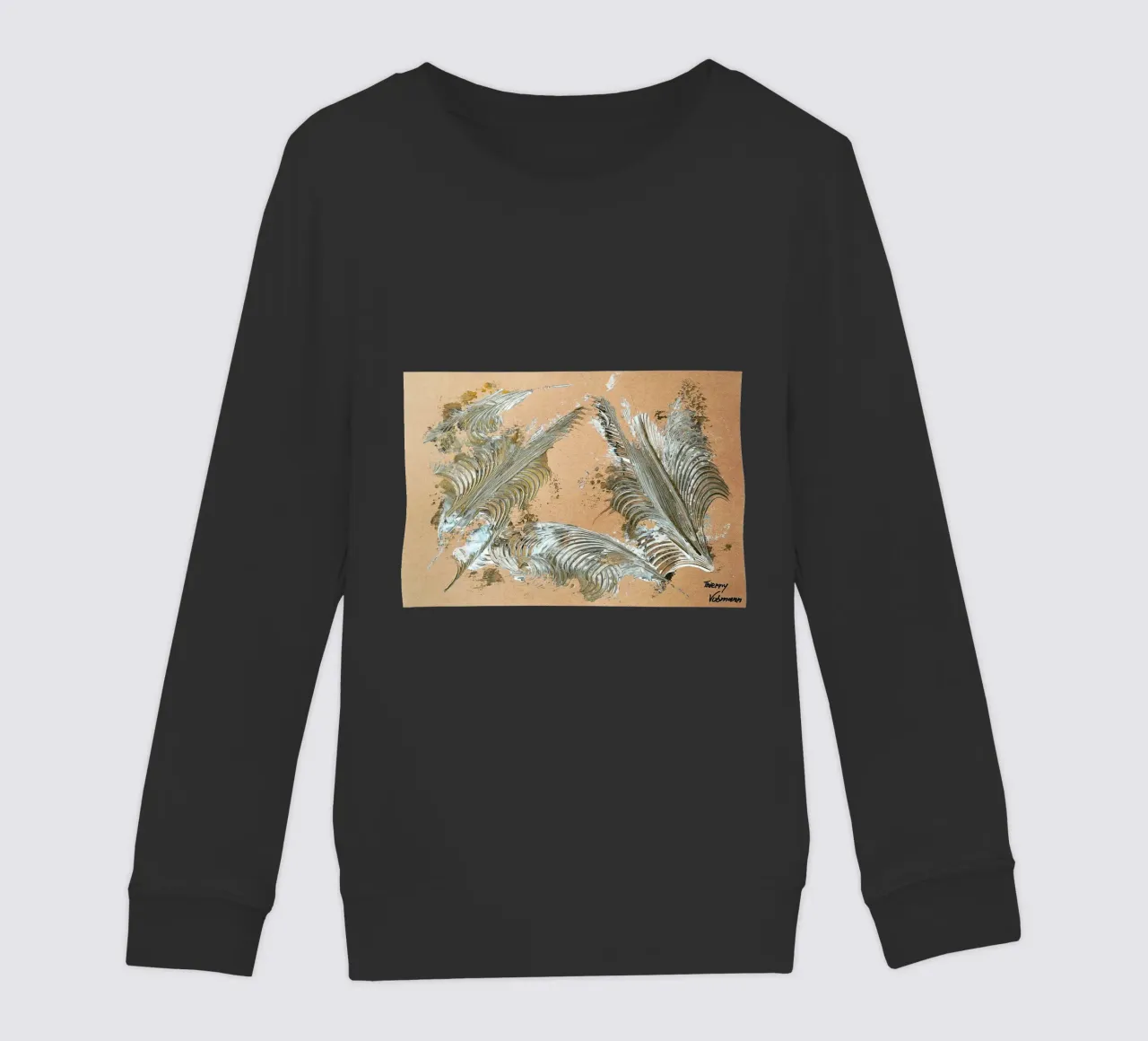 MESSAGE FROM THE HEART 33 felpa bambino da Thierry Vobmann Abstract painting