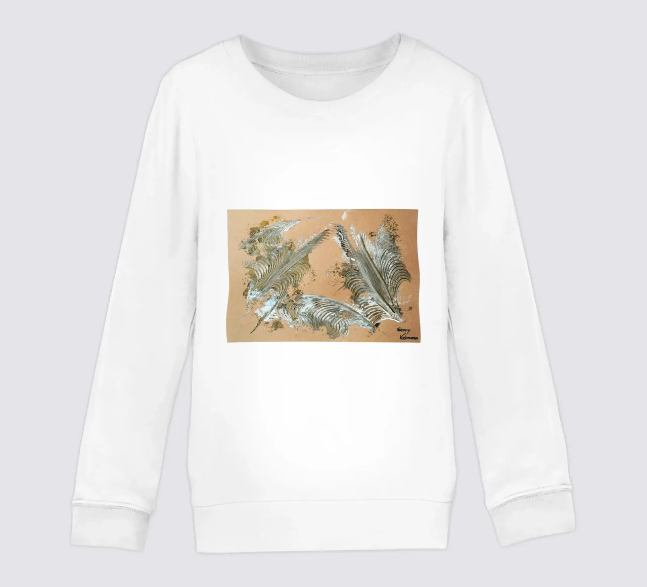 MESSAGE FROM THE HEART 33 Kinder Sweatshirt von Thierry Vobmann Abstract painting