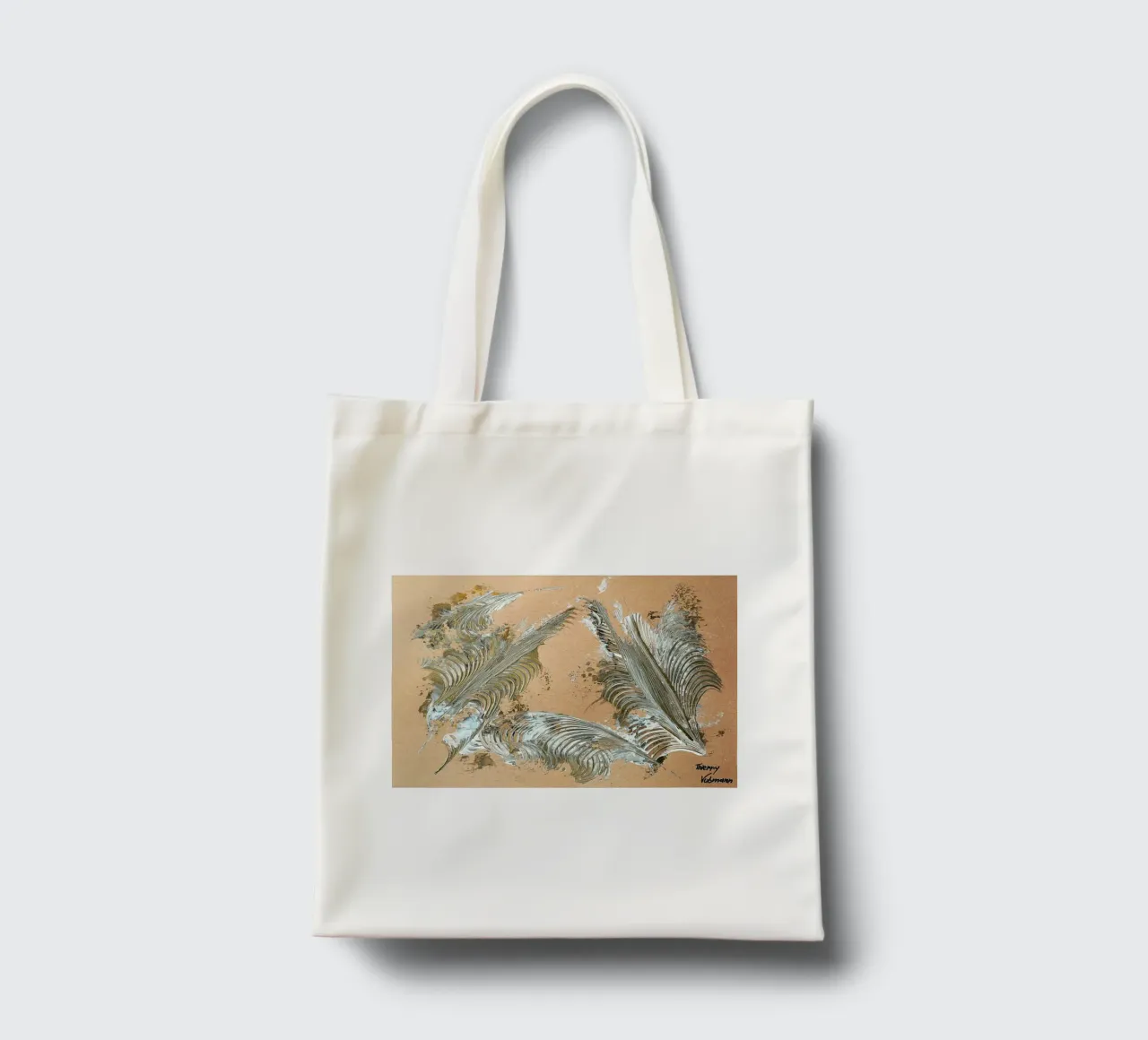 MESSAGE FROM THE HEART 33 borsa in juta da Thierry Vobmann Abstract painting