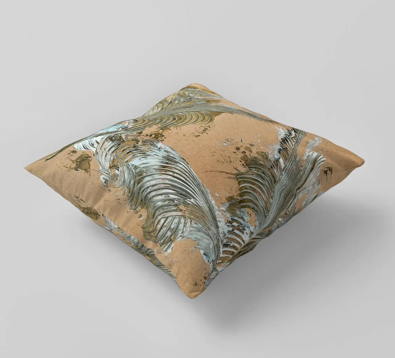 MESSAGE FROM THE HEART 33 cuscino da Thierry Vobmann Abstract painting