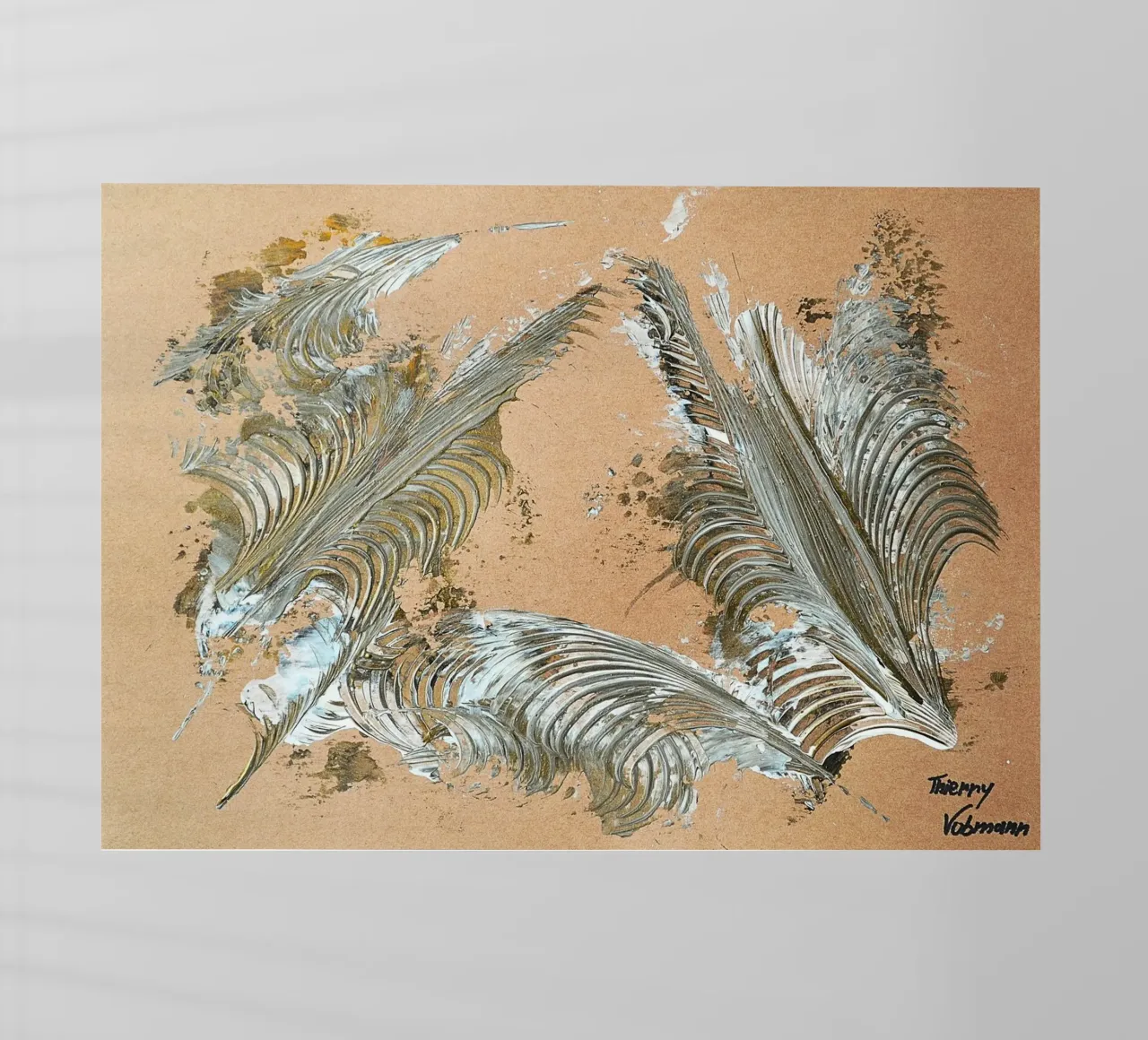 MESSAGE FROM THE HEART 33 pellicola backlit da Thierry Vobmann Abstract painting