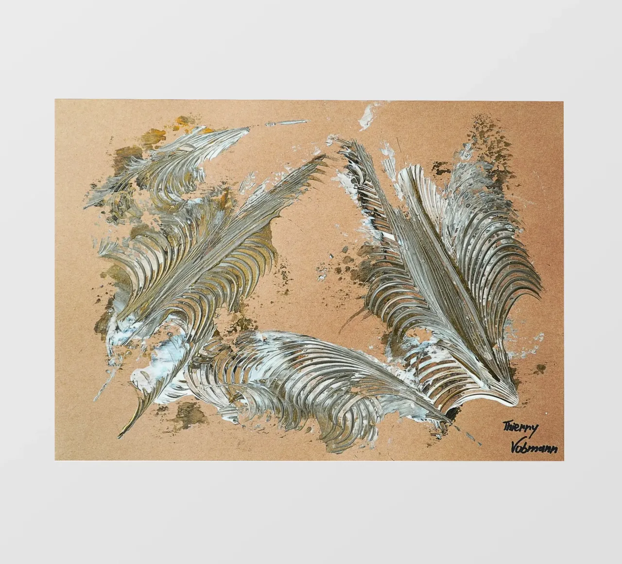 MESSAGE FROM THE HEART 33 telo in pvc da Thierry Vobmann Abstract painting