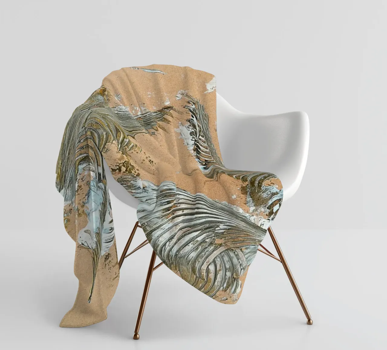 MESSAGE FROM THE HEART 33 coperta in pile da Thierry Vobmann Abstract painting