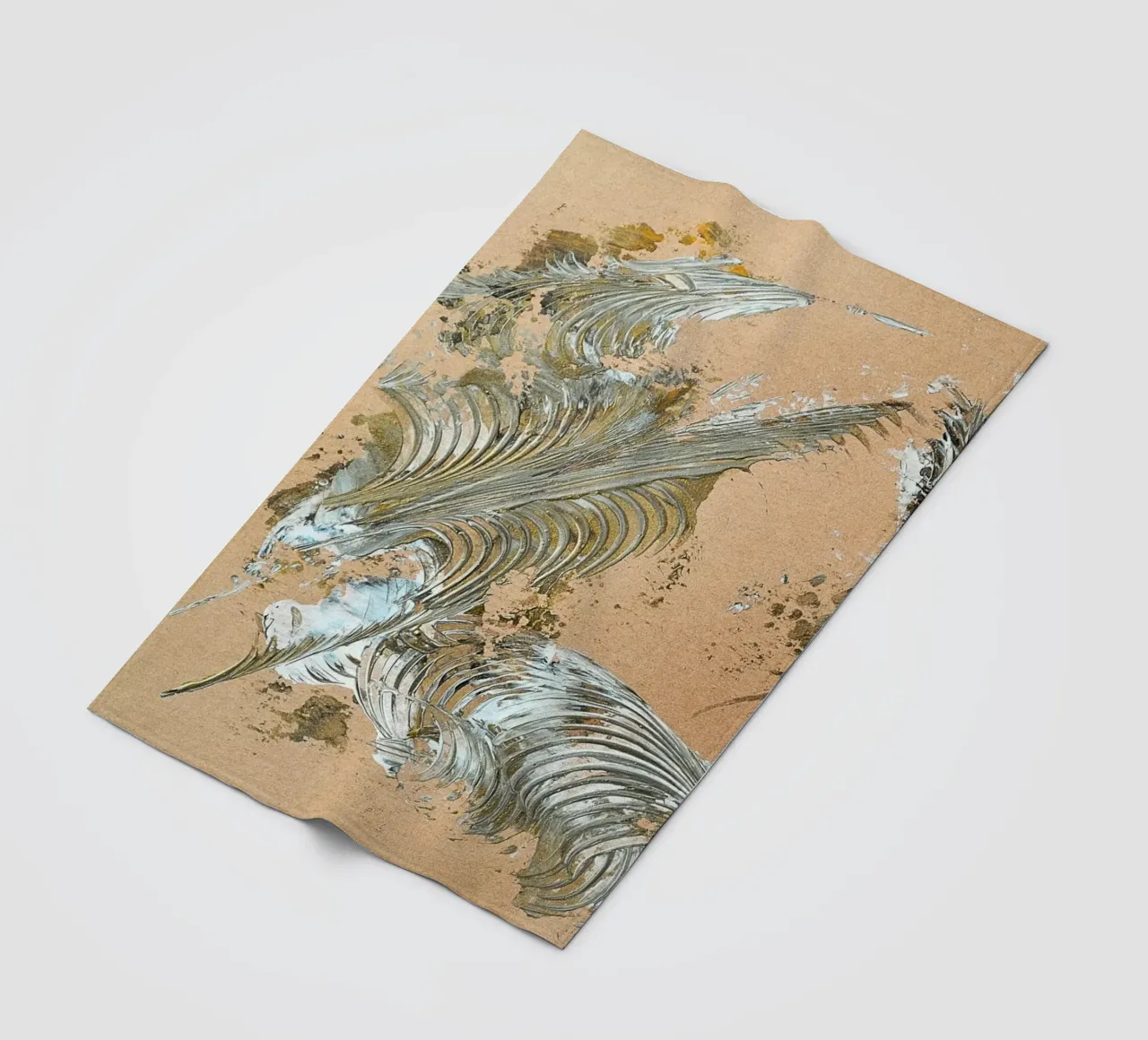 MESSAGE FROM THE HEART 33 fleece blanket by Thierry Vobmann Abstract painting