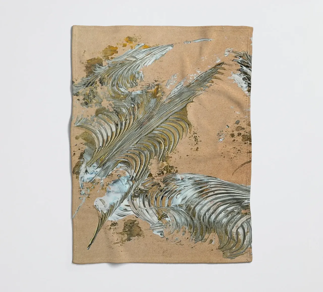 MESSAGE FROM THE HEART 33 coperta in pile da Thierry Vobmann Abstract painting