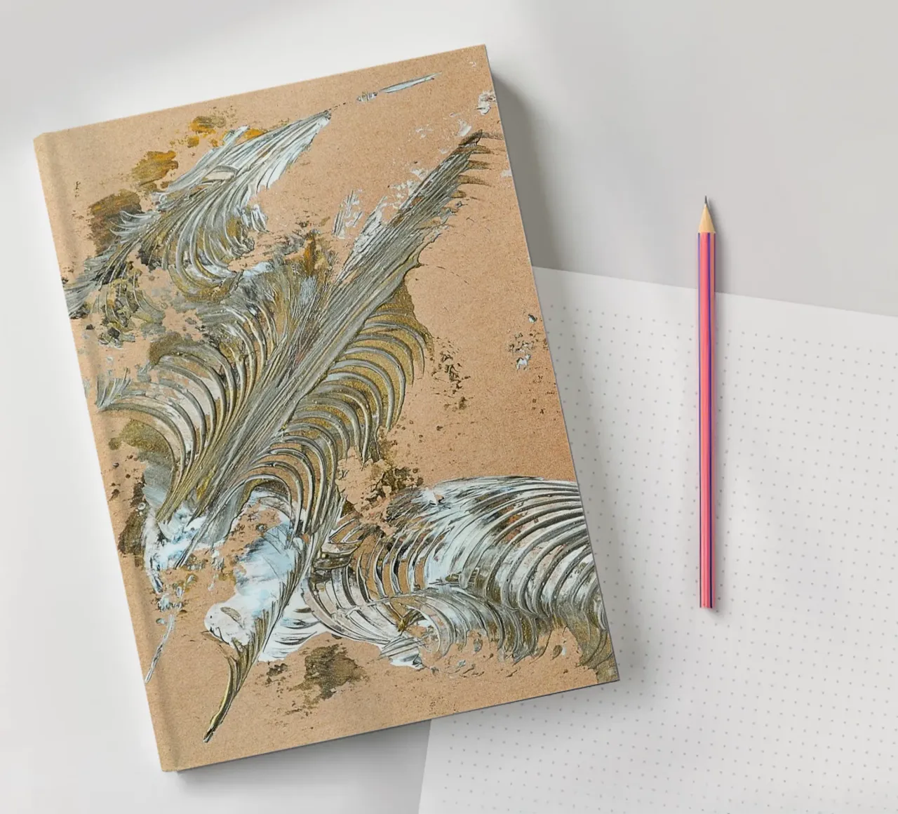 MESSAGE FROM THE HEART 33 notebook by Thierry Vobmann Abstract painting