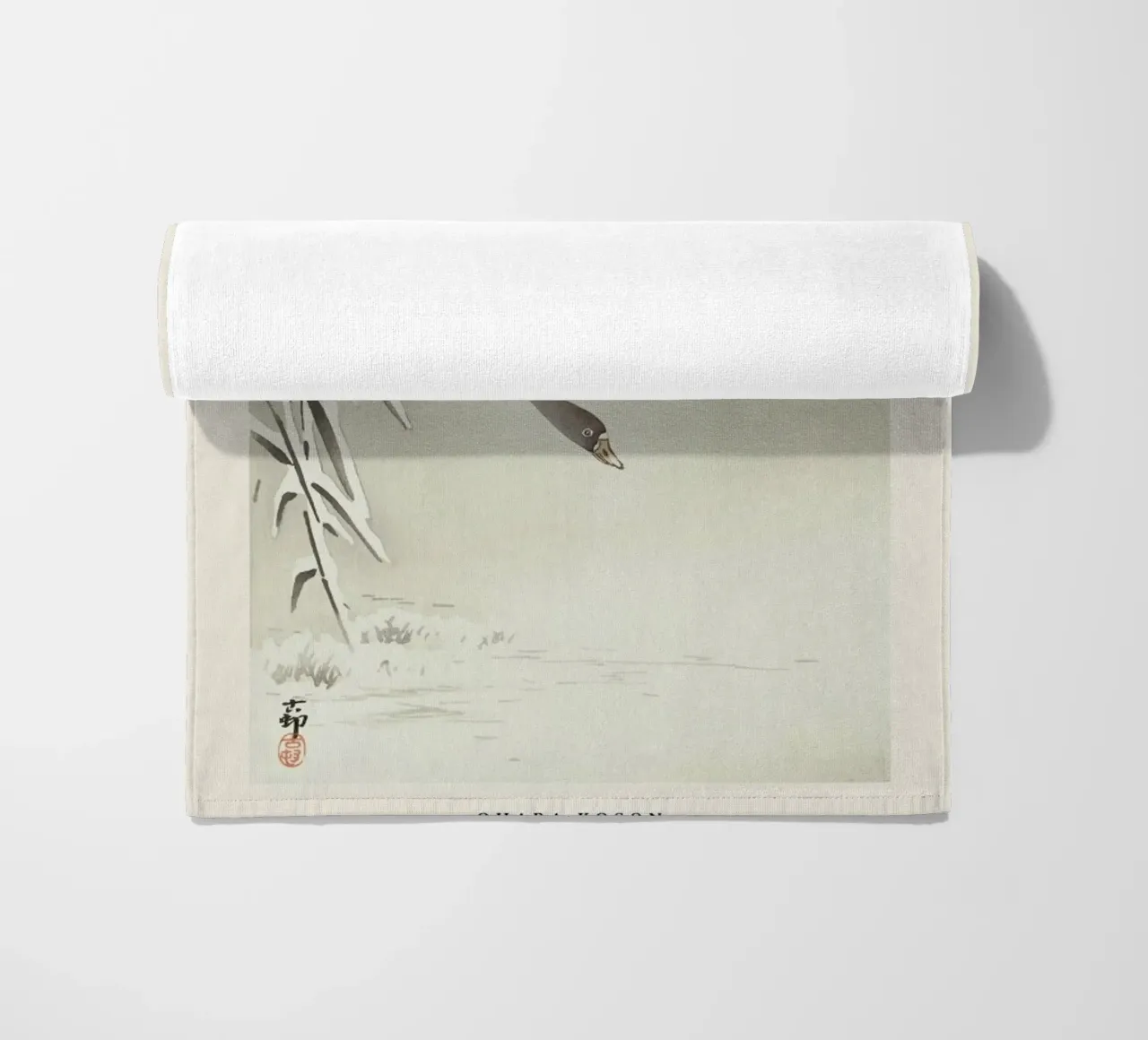 Koson - Two Collies in Snowy Landscape telo mare da Vintage by JUNIQE