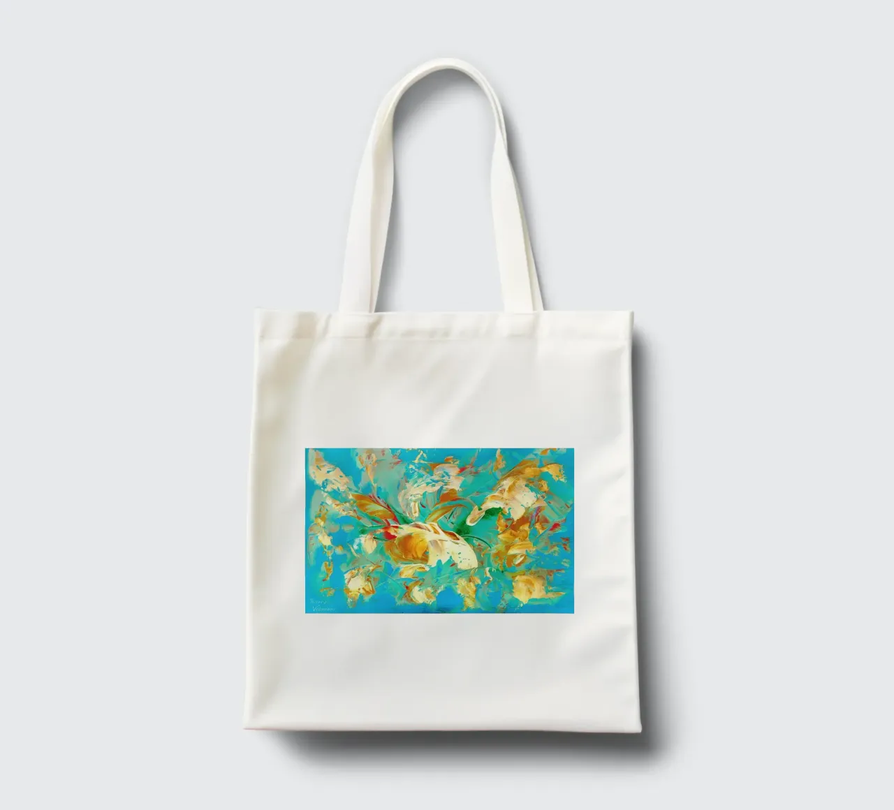 IDEAL GIFT 19 invers borsa in juta da Thierry Vobmann Abstract painting