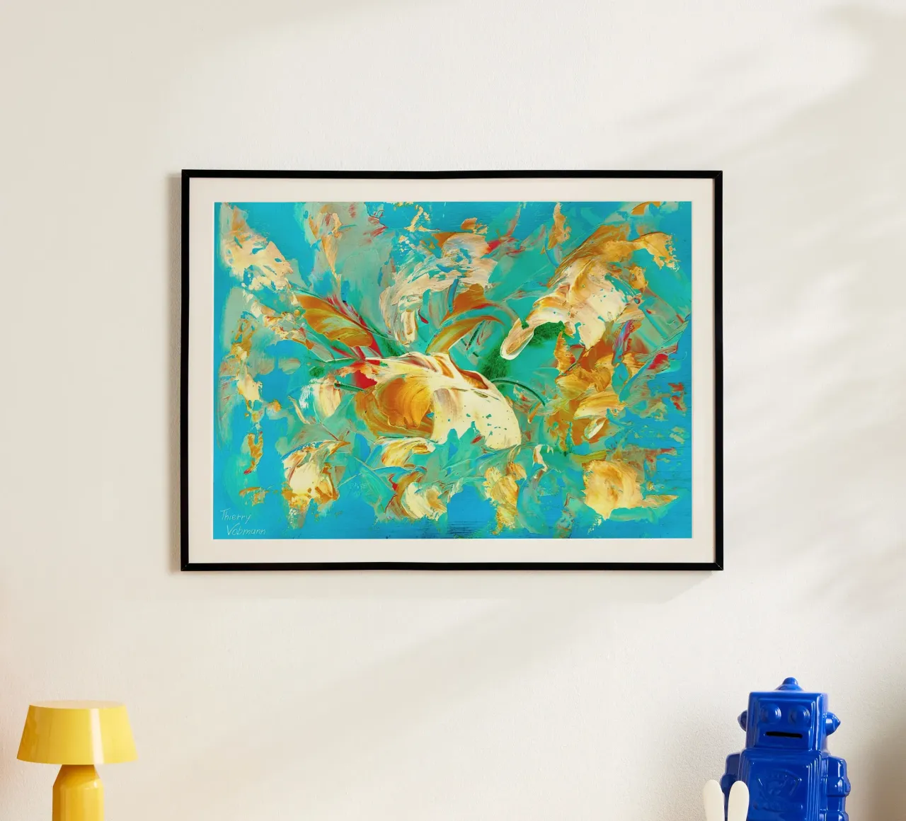 IDEAL GIFT 19 invers poster con telaio in plastica da Thierry Vobmann Abstract painting