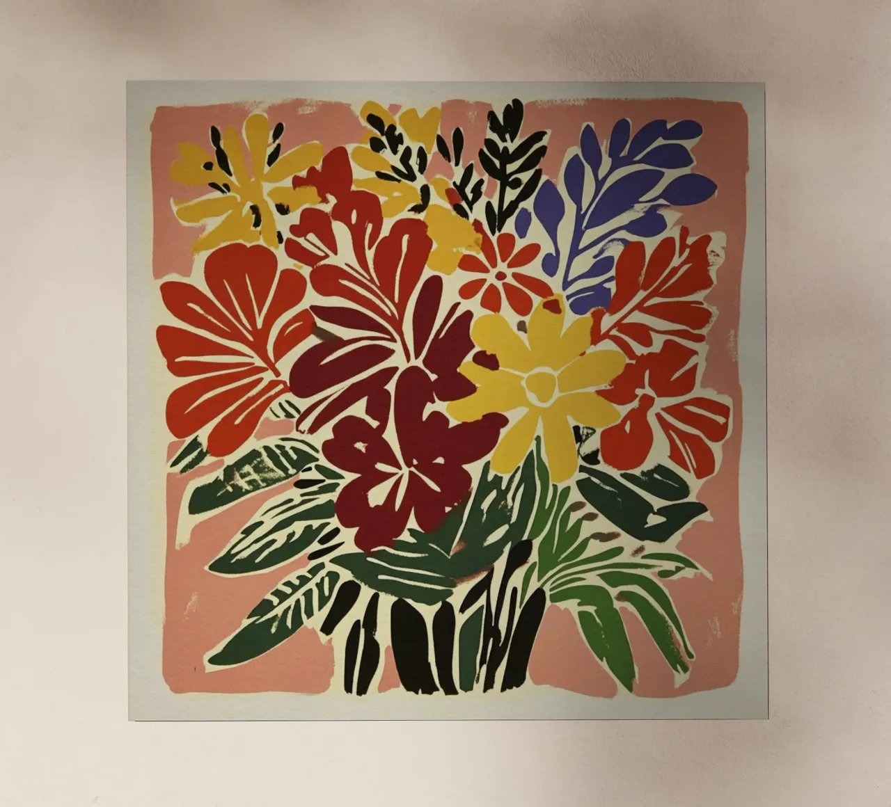Audace bouquet floreale linocut in stile rétro del Medioevo pellicola backlit da Modern Muse