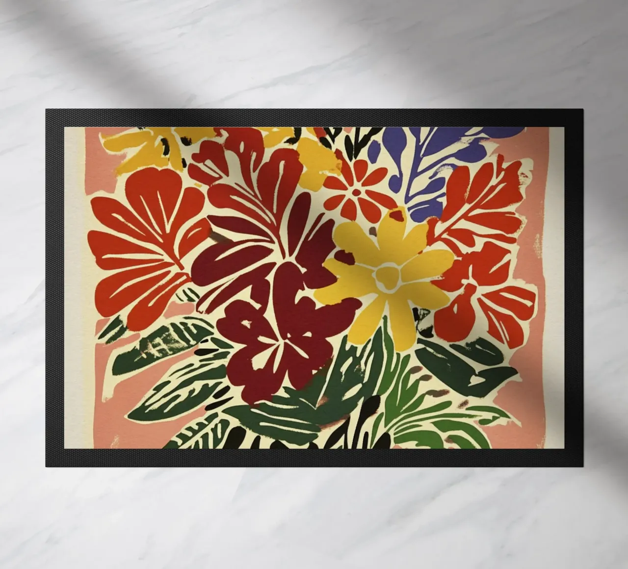 Audace bouquet floreale linocut in stile rétro del Medioevo zerbino da Modern Muse