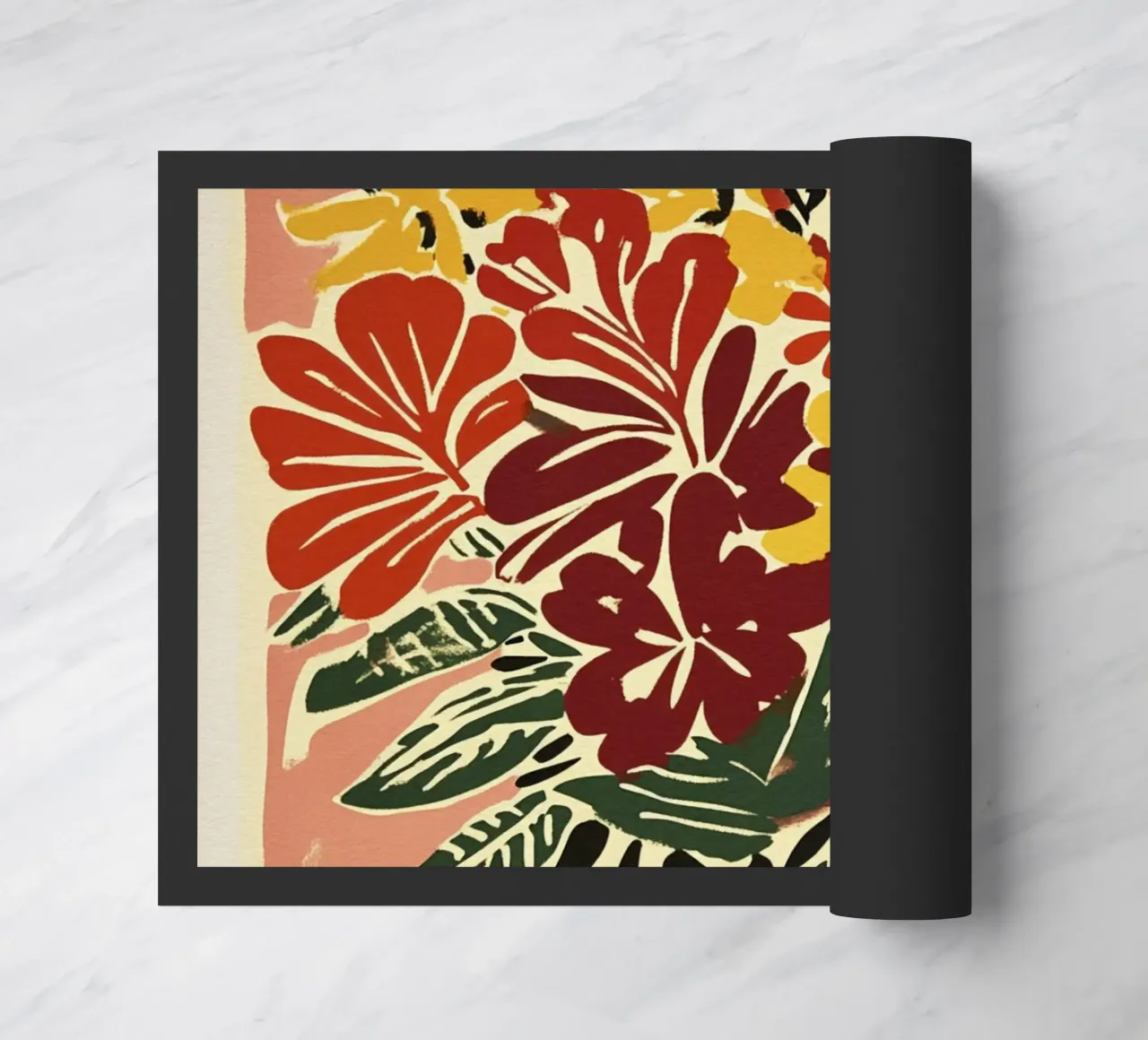 Audace bouquet floreale linocut in stile rétro del Medioevo zerbino da Modern Muse