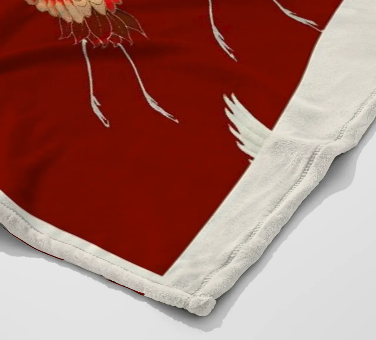 Furisode with a Myriad of Flying Cranes II coperta in pile da Vintage by JUNIQE