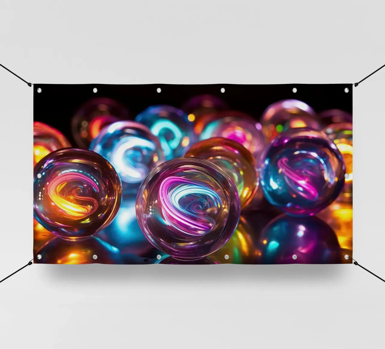 Biglie al neon telo in pvc da Imagine