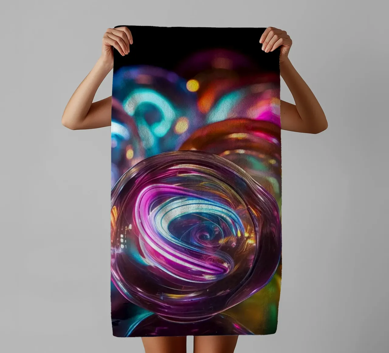 Biglie al neon asciugamano da bagno da Imagine