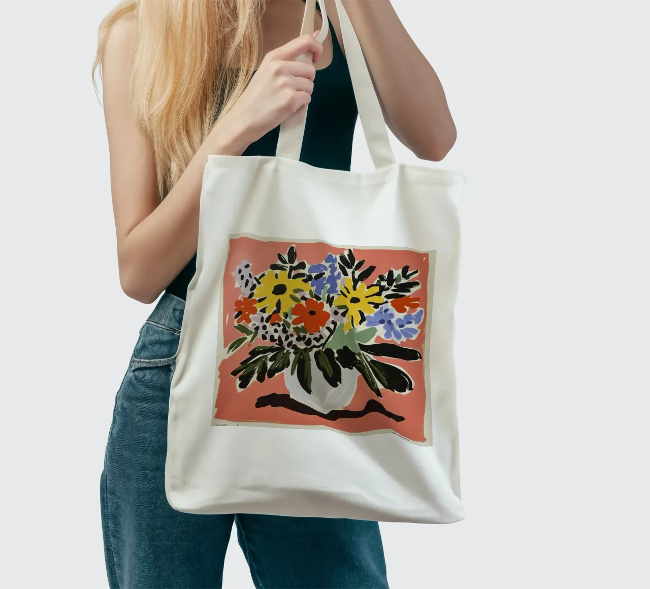Bouquet floreale in stile retrò del Medioevo 1 borsa in juta da Modern Muse