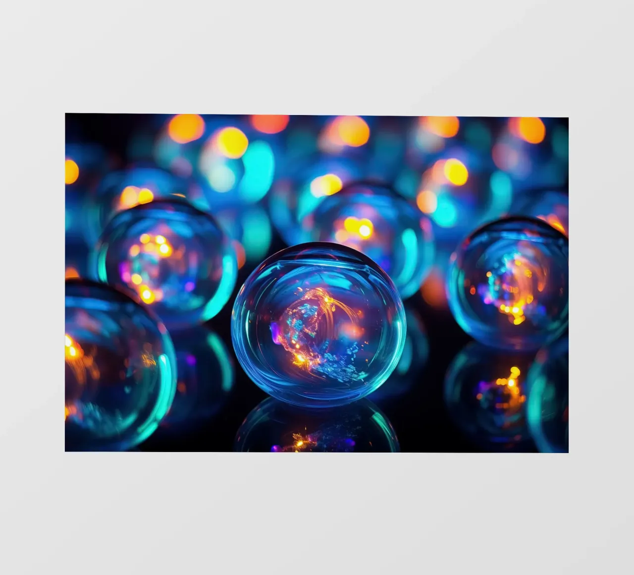 Marmo di vetro con luce al neon telo in pvc da Imagine
