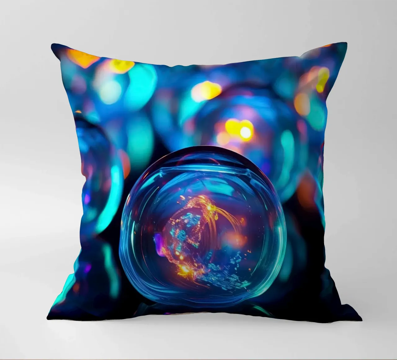 Marmo di vetro con luce al neon cuscino da Imagine