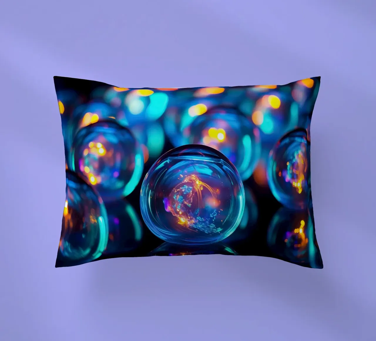 Marmo di vetro con luce al neon cuscino da Imagine