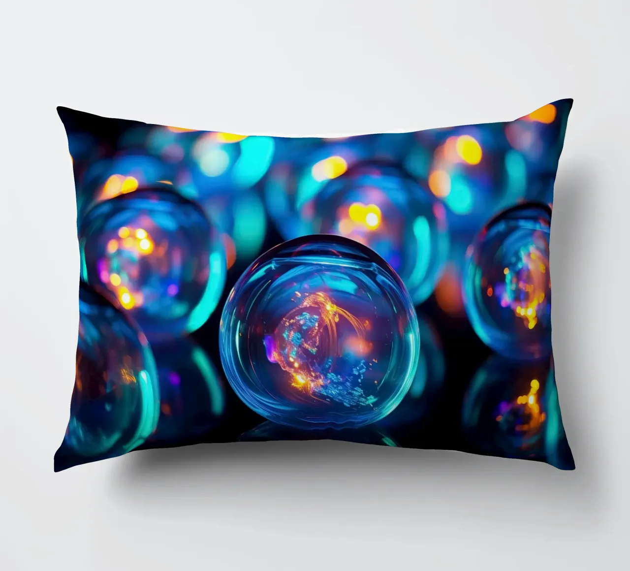 Marmo di vetro con luce al neon cuscino da Imagine