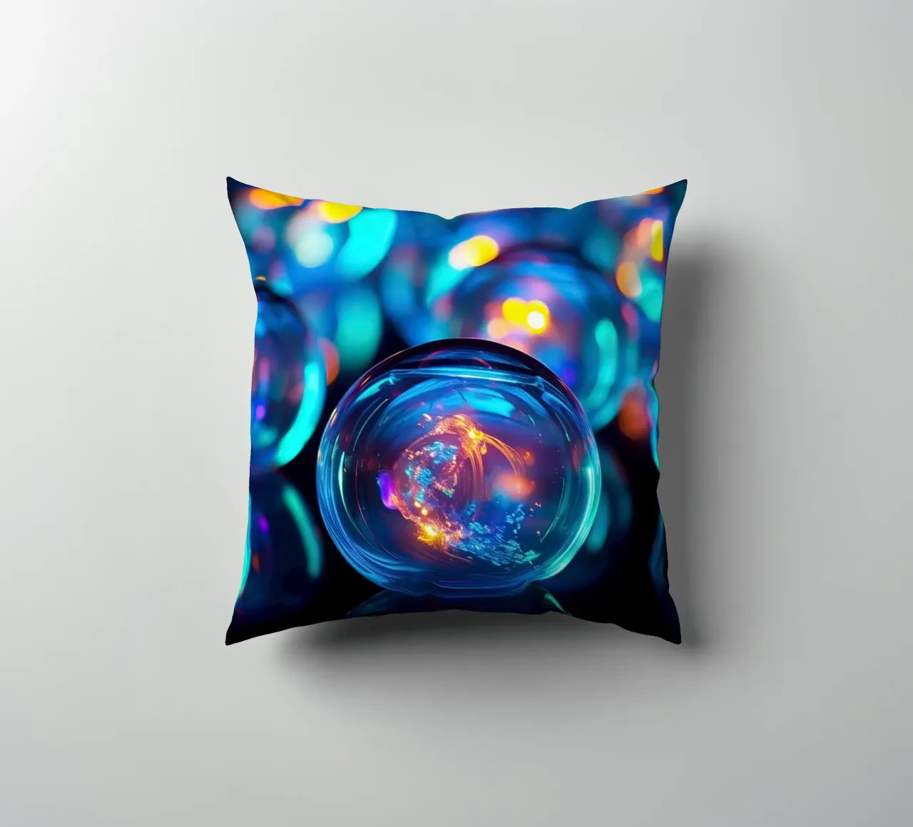 Marmo di vetro con luce al neon cuscino da Imagine