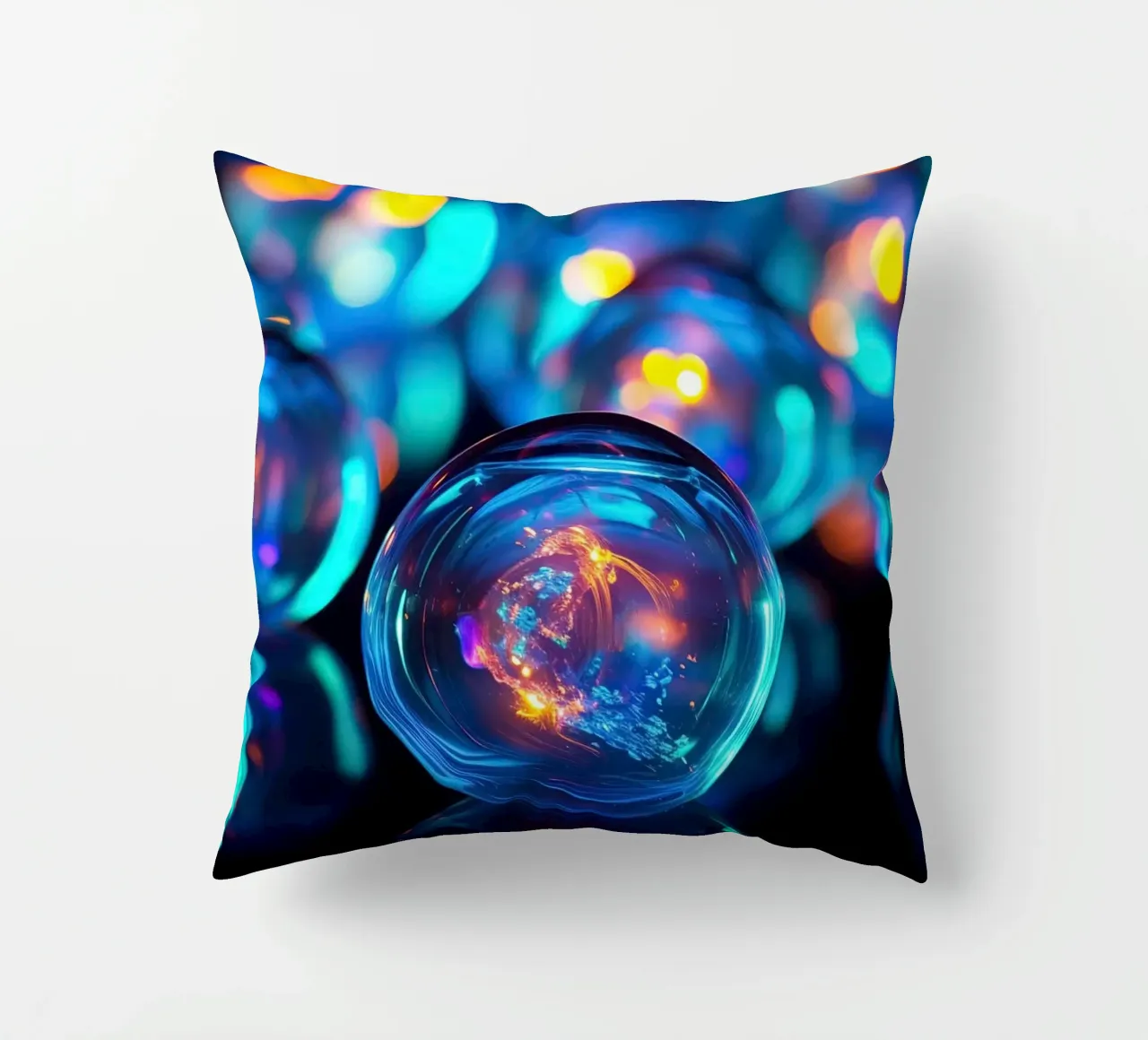 Marmo di vetro con luce al neon cuscino da Imagine