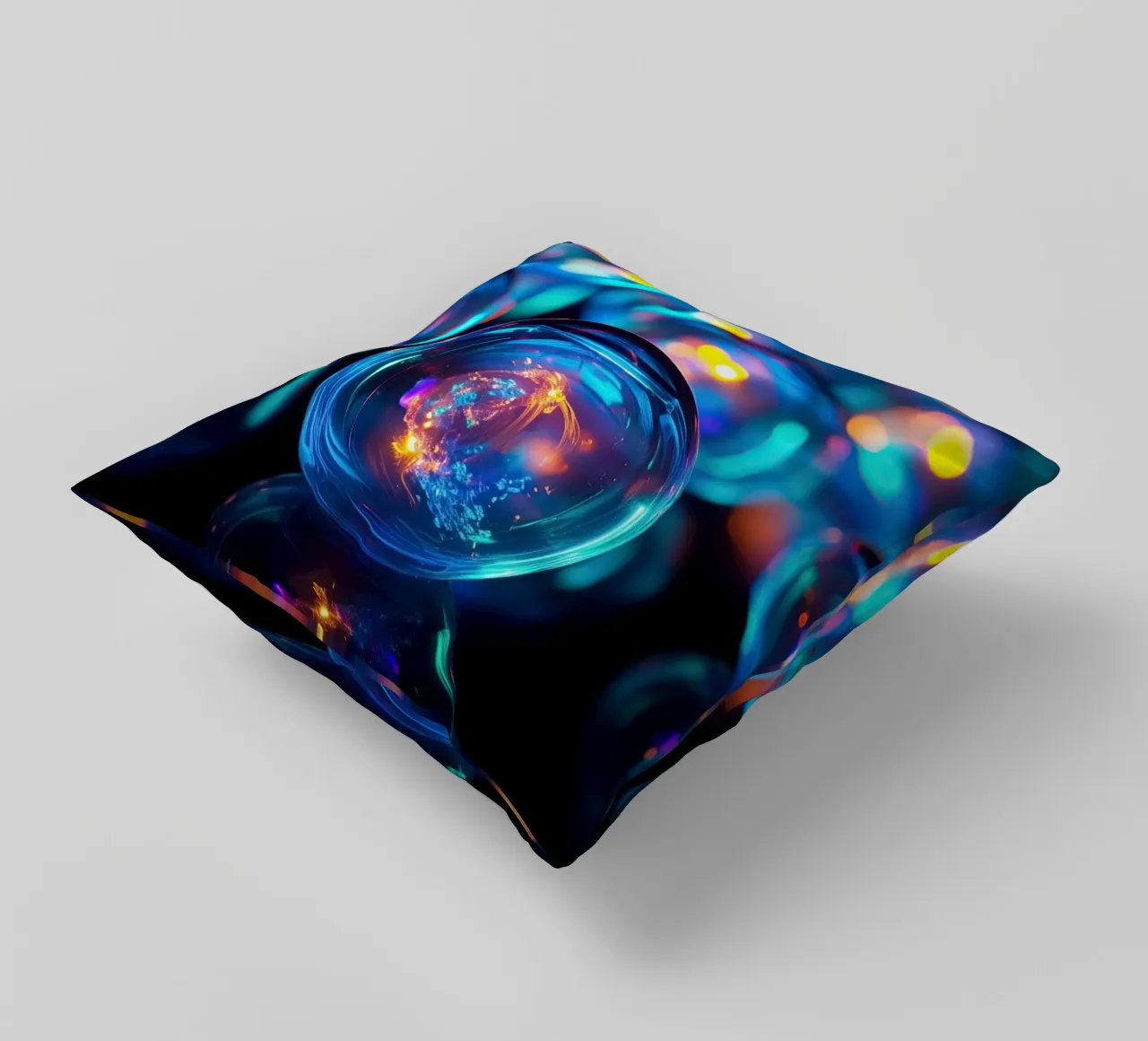 Marmo di vetro con luce al neon cuscino da Imagine
