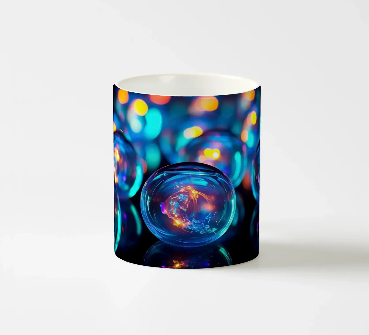 Marmo di vetro con luce al neon tazza in ceramica da Imagine