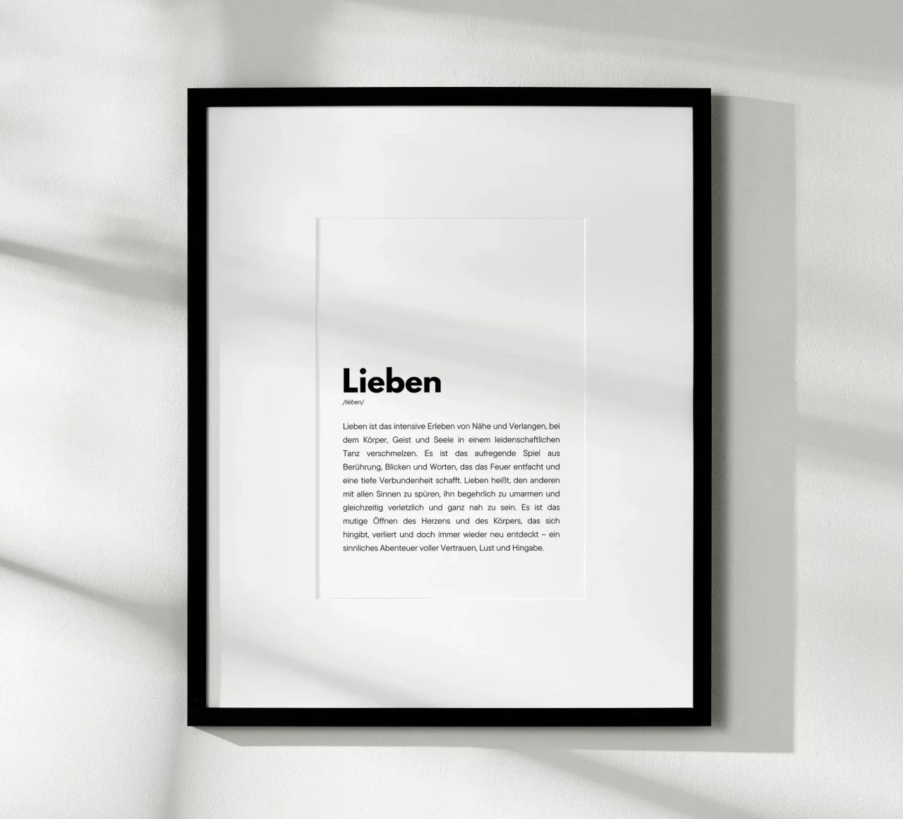 Definition Lieben Poster von DigiWunderwerk