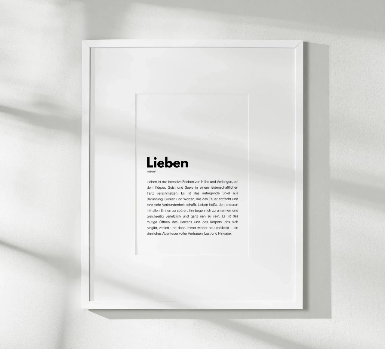 Definition Lieben Poster von DigiWunderwerk