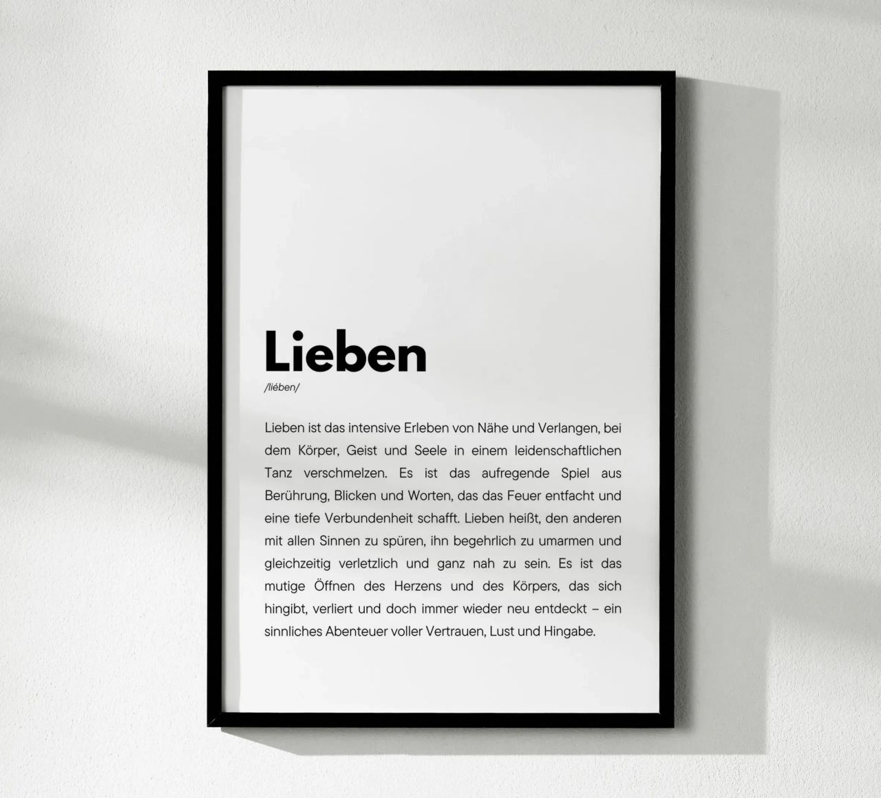 Definition Lieben Poster von DigiWunderwerk