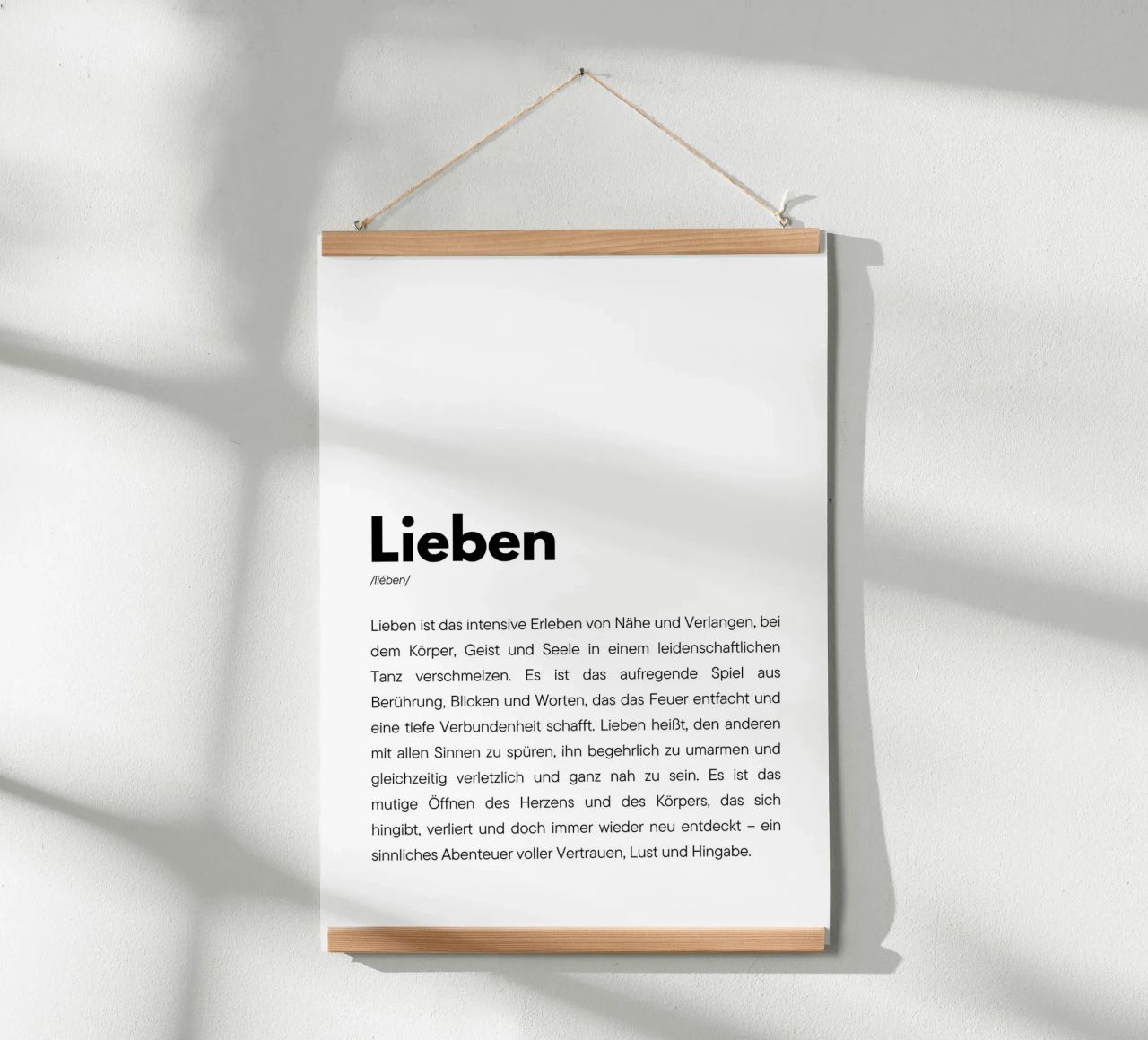 Definition Lieben Poster von DigiWunderwerk