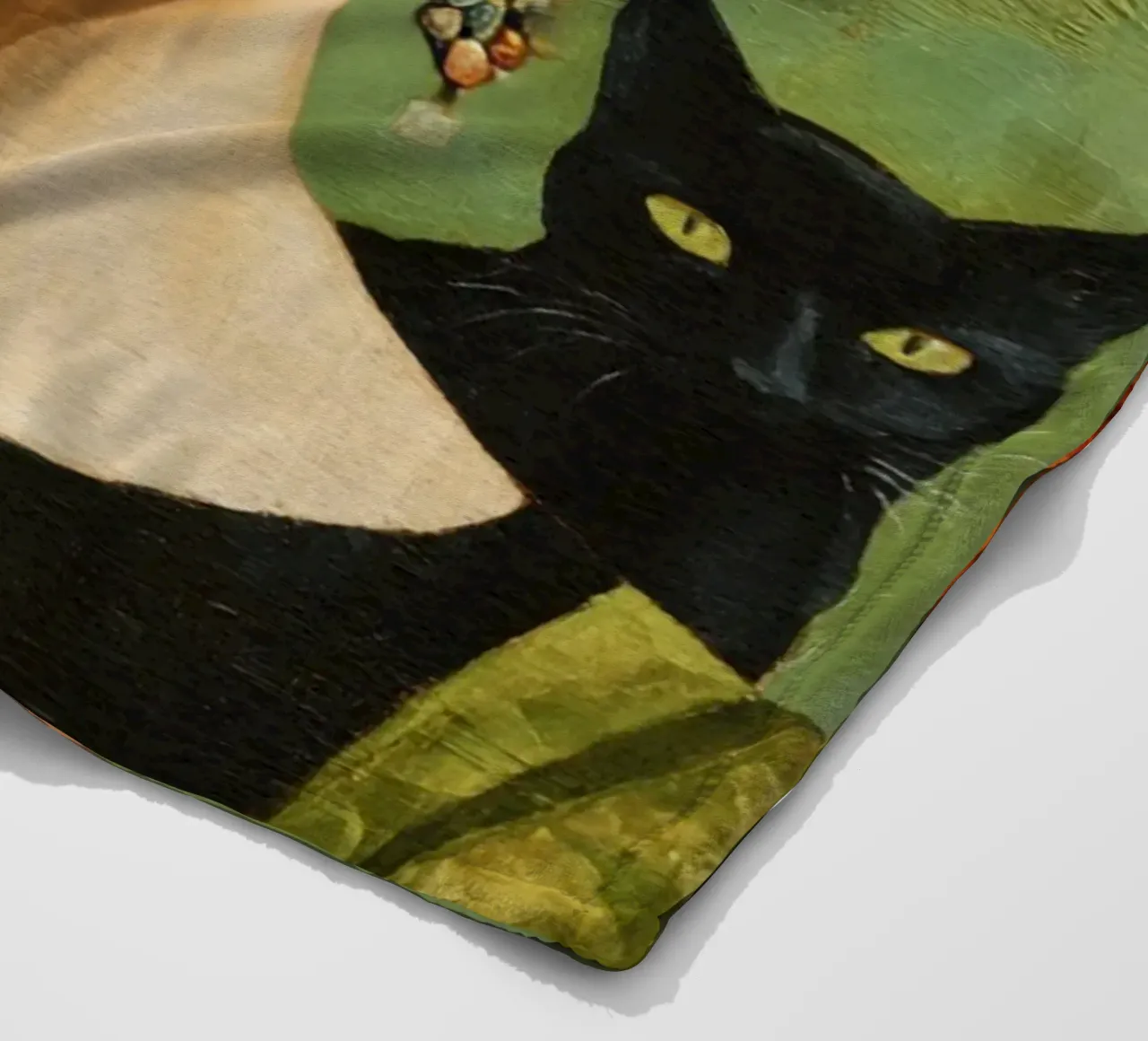 Rose Crowned Mexican Diva with a Cat fleece blanket by Modern Muse