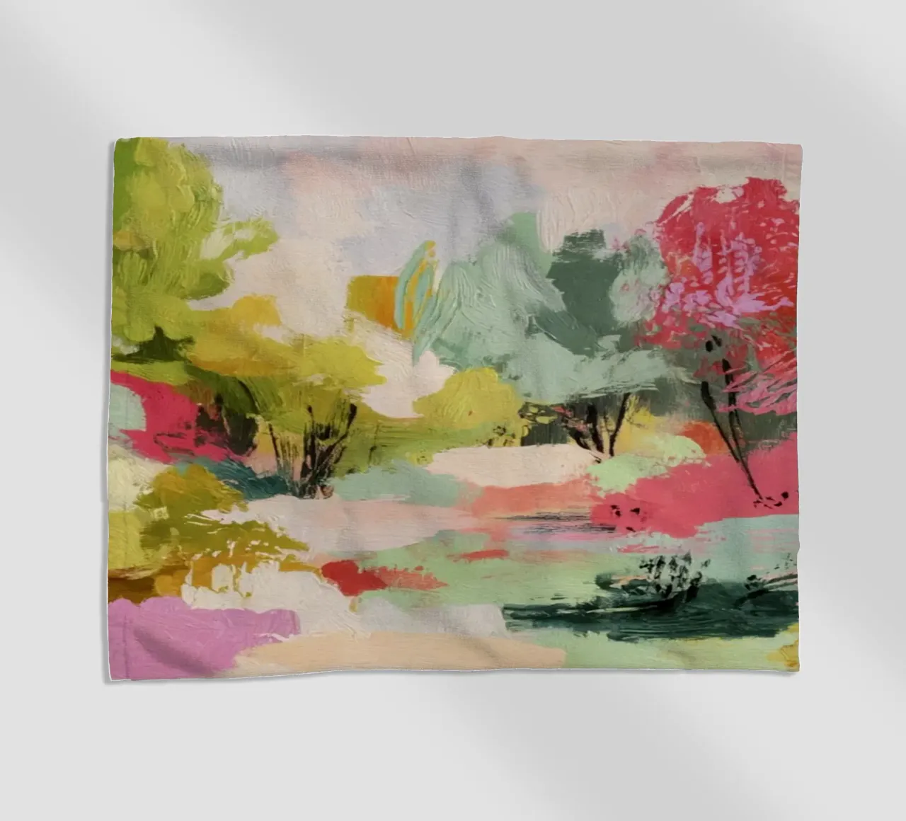 Scena dinamica e colorata di alberi del bosco telo mare da Modern Muse