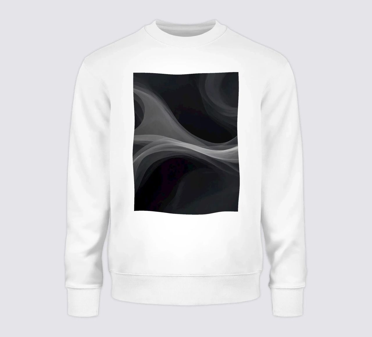 Dynamic swirls of smoke create an abstract background for mo sweatshirt by DesignDoodle