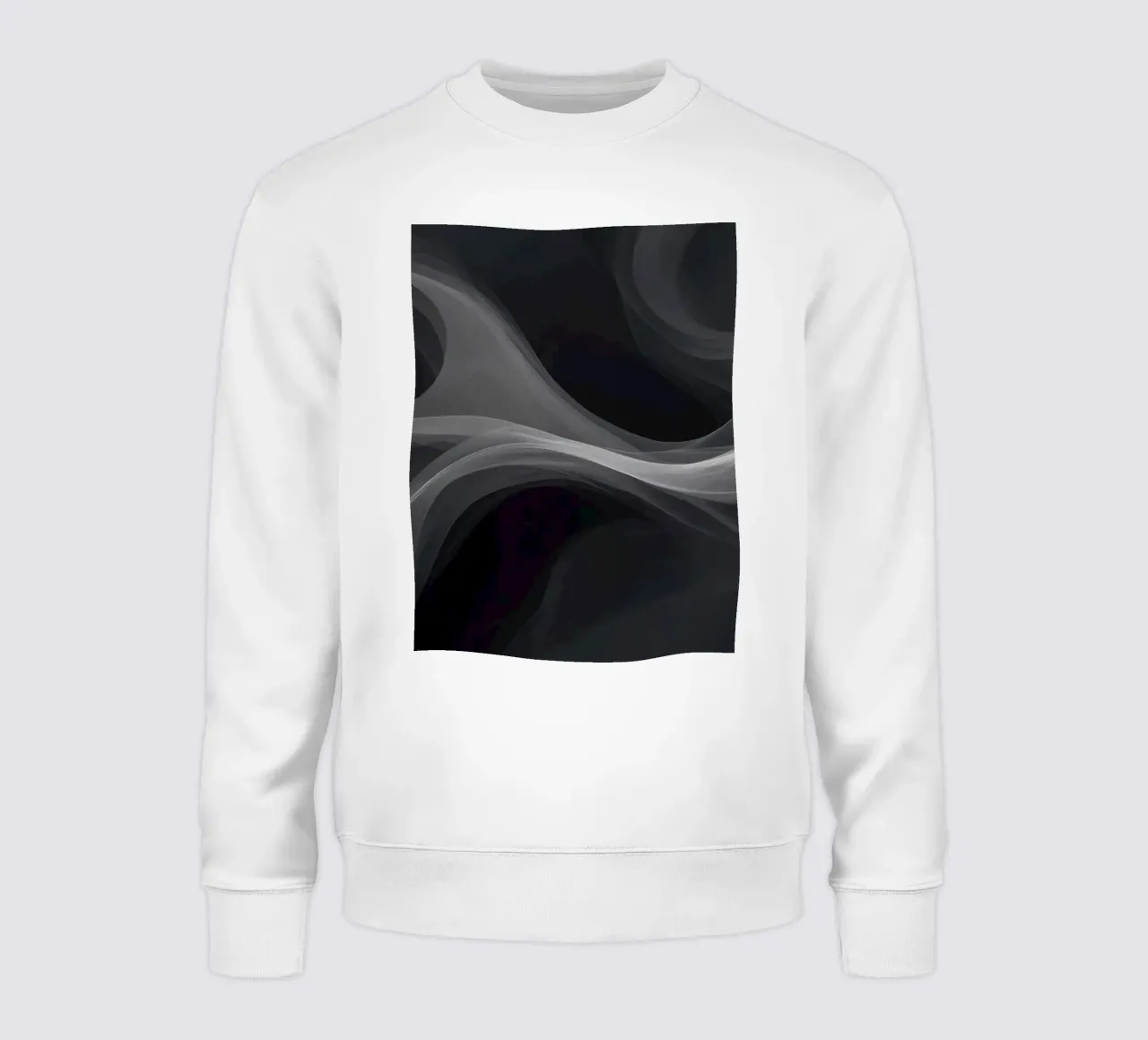 Dynamic swirls of smoke create an abstract background for mo sweatshirt by DesignDoodle